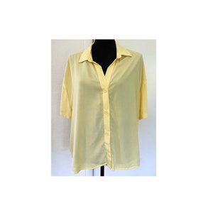 NWT Grayson/Threads Yellow Button Down Plus-size Shirt
